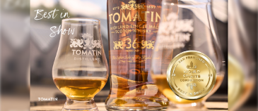 TOMATIN 36Y coroado “Melhor Scotch Whisky do Mundo”